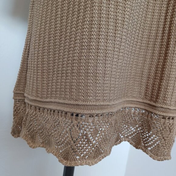 Greige Cardigan Sweater Open Front Long Line NEW Womens XL - Picture 5 of 13